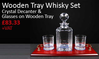 Wooden Tray Whisky Set